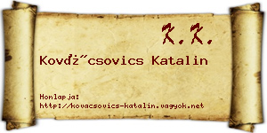 Kovácsovics Katalin névjegykártya