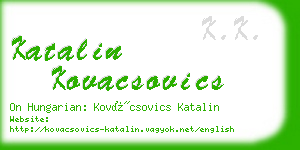 katalin kovacsovics business card